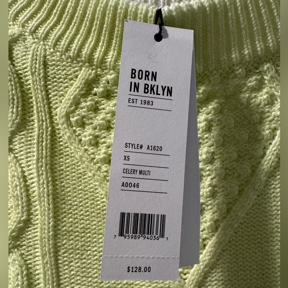 525 America NWT Ombré Cable Knit Crewneck Sweater - Picture 4 of 6